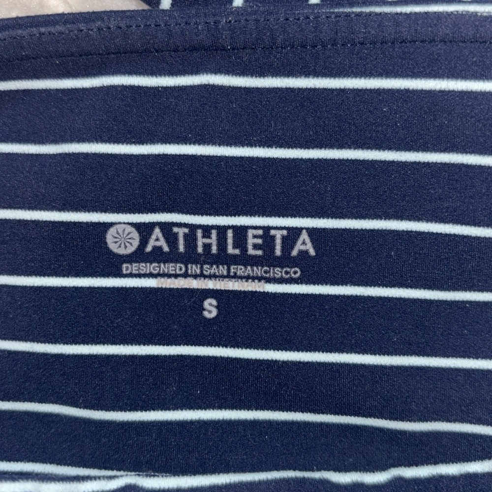 Athleta Chaturanga Yoga High Rise Cropped Striped Tights, Size S - Picture 11 of 16